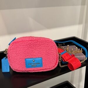 Kurt Geiger Pink Sherpa Crossbody Camera Bag -New